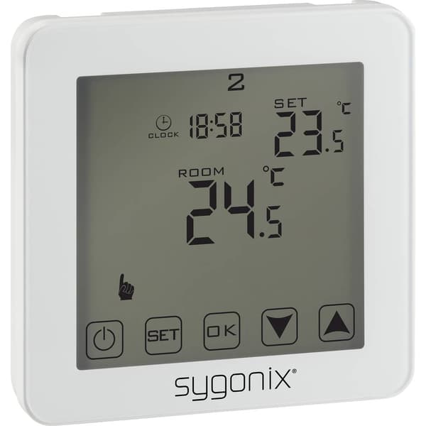 Sygonix SY-4961570 Touch 2 Rumstermostat Infälld Veckoprogram 1 st