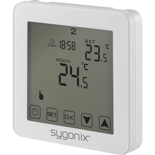 Sygonix SY-4961570 Touch 2 Rumstermostat Infälld Veckoprogram 1 st