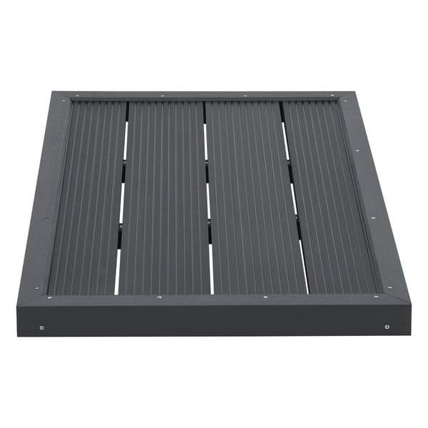 Golv till utedusch Nürtingen WPC 101x63x5,5 cm mörkgrå [en.casa]