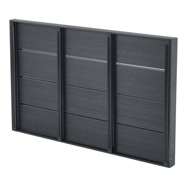 Golv till utedusch Nürtingen WPC 101x63x5,5 cm mörkgrå [en.casa]