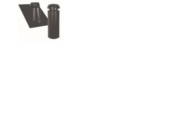 SABETOFLEX Sabeto-kattokorkki 160, pituus 900 mm, kattokaltevuus 31-45°, musta/musta Flex-kannella (2 kpl putken ja kannen kanssa). Toimitetaan ILMAN
