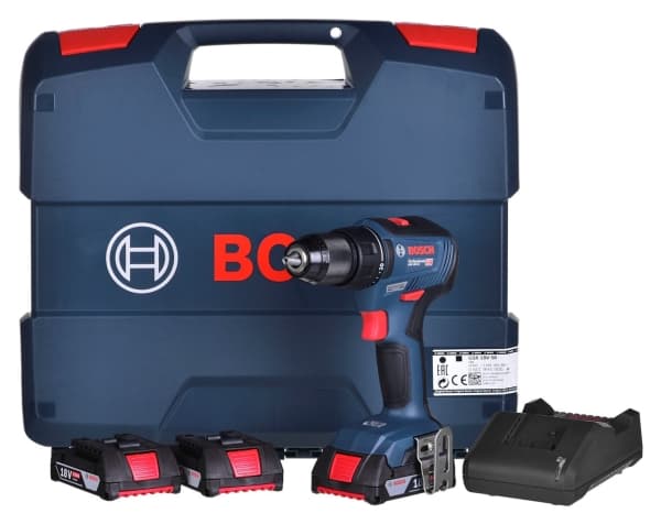 BOREMASKINE/SKRUEMASKINE 18V 3X2.0AH GSR 18V-50 + KUFFERT