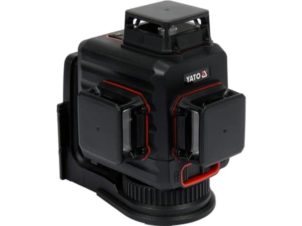Yato YT-30436, 10 m, 3°, 3 s, 520 nm, Grønn, Linjevater Sort, Rød