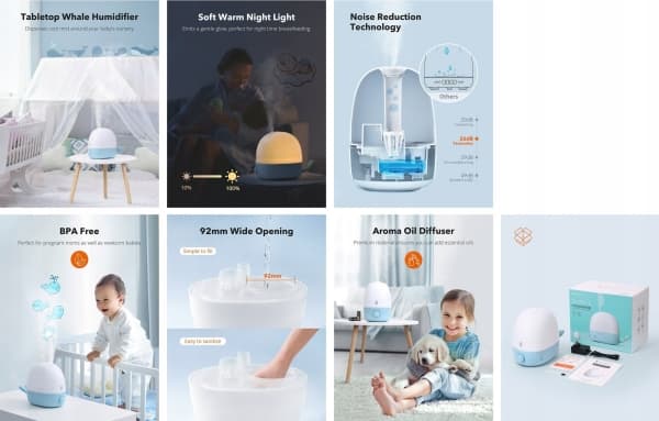 TaoTronics TAOTRONICS TT-AH038 BABY HUMIDIFIER WHIT