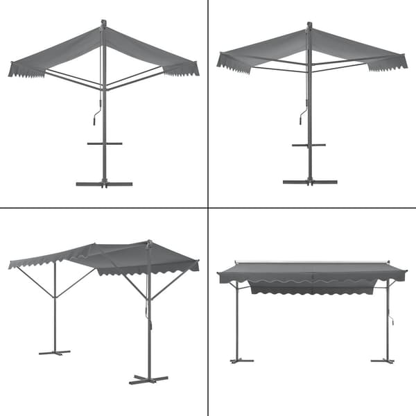Fristående markis Selenizza 400x300x260cm mörkgrå [pro.tec]