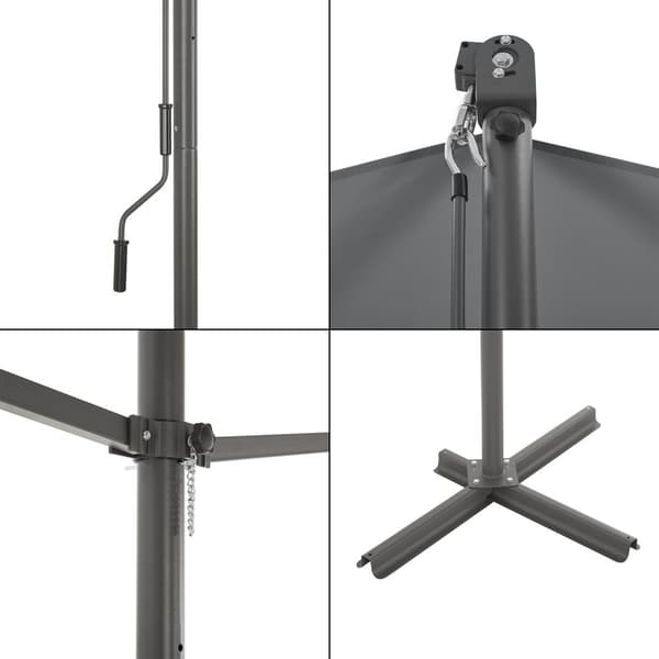 Fristående markis Selenizza 400x300x260cm mörkgrå [pro.tec]