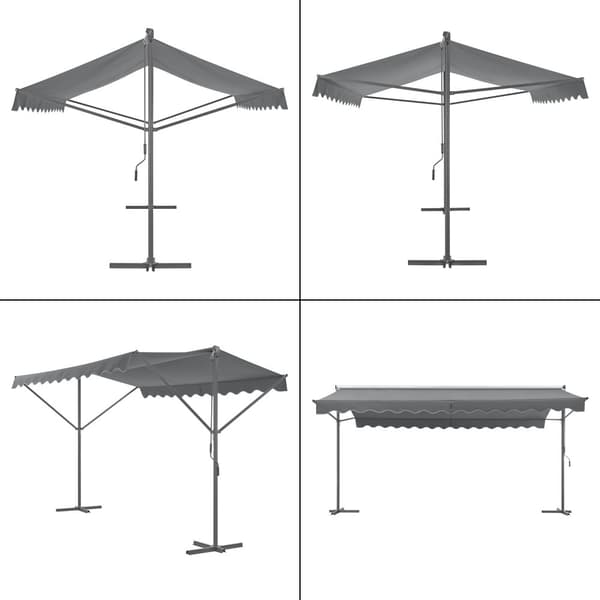 Fristående markis Selenizza 500x300x260cm mörkgrå [pro.tec]