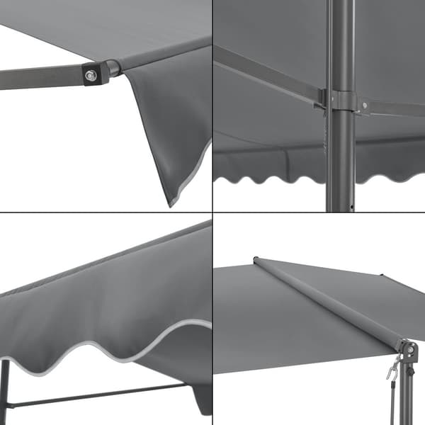 Fristående markis Selenizza 500x300x260cm mörkgrå [pro.tec]