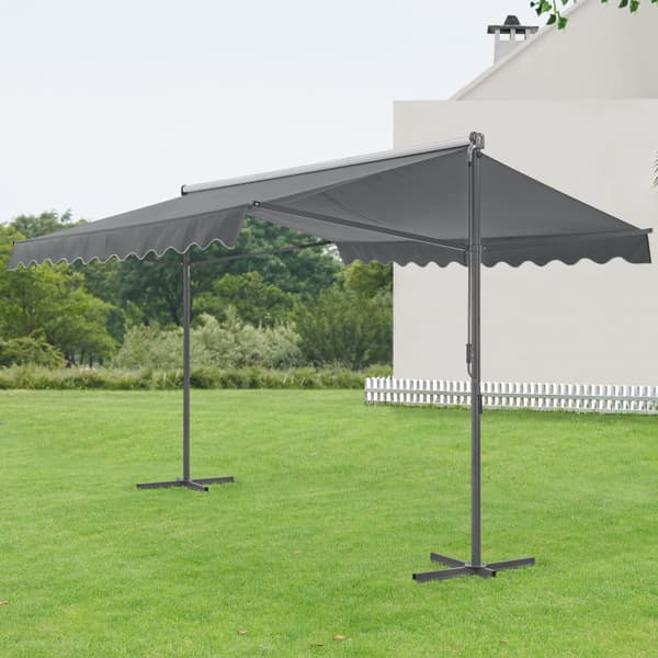 Fristående markis Selenizza 500x300x260cm mörkgrå [pro.tec]