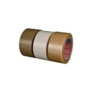 tesapack förpackningstejp 4124, tillverkad av PVC, 19 mm x 66 m, extremt rivbeständig, självhäftande, självhäftande material av naturgummi (4124-10)