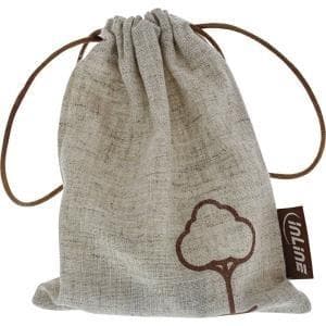 Paket med 10 InLine® universal hampapåse med sladd, beige-brun 160x130mm (22319S)