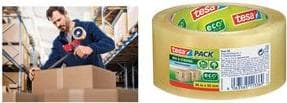 tesapack BIO & STRONG förpackningstejp, 50 mm x 66 m transparent, tillverkad av 98 % starkt, biobaserat material, - 1 st (58296-00000-00)