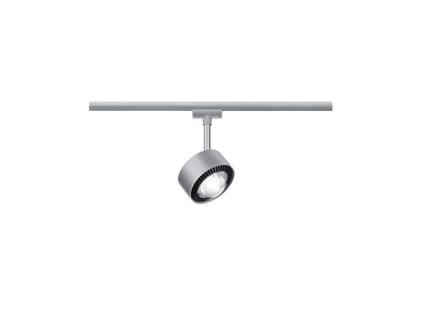 Paulmann Aldan, Spotlight på skinne, 1 ampuller, LED, 8 W, 4000 K, Sort, Kromfarget Sort, Kromfarget