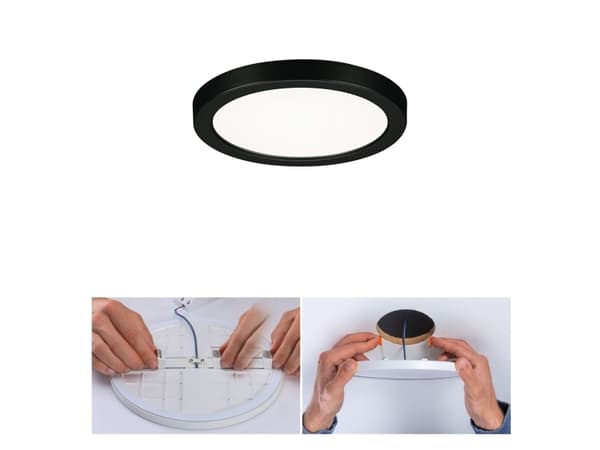 Paulmann Areo, Nedtryckbar spotlight, 6,5 W, 4000 K, 550 LM, Svart