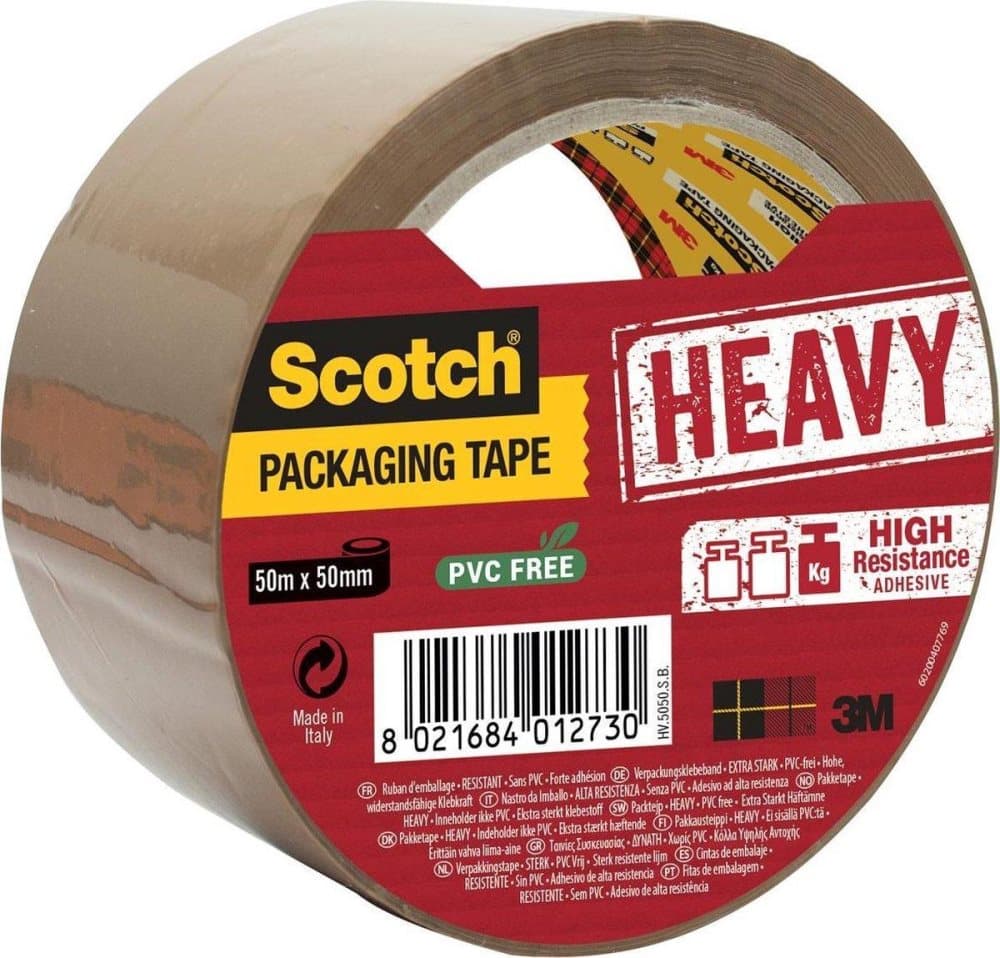 Scotch HV5050SB packtejp - 50M x 50MM - 1 stycke - Brun