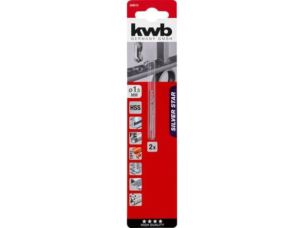 Einhell Kwb Silver Star HSS-bor Ø1,5 mm 2 stk.