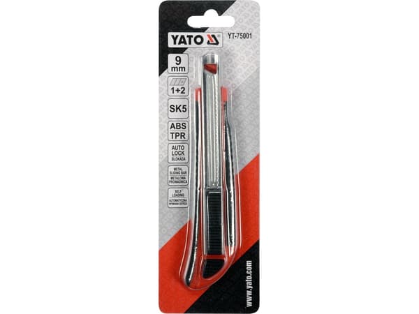 Yato Knife with a 9mm snap-off blade 1 + 2 blades (YT-75001)