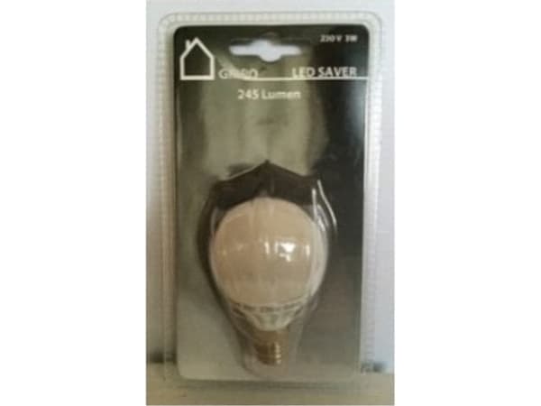 GRIPO LED pære plastic E14 230V/3W/P45 /245Lm - 1654702