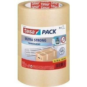 TESA packtejp Tesapack® Ultra Strong Transparent (L x B) 66 mx 50 mm Innehåll: 3 rulle(r) (51124-07-01)