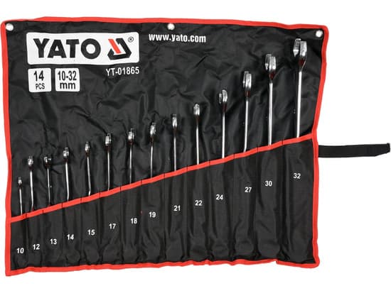 YATO FLAT-ANCHOR-NYCKELN 10-32mm 14st.