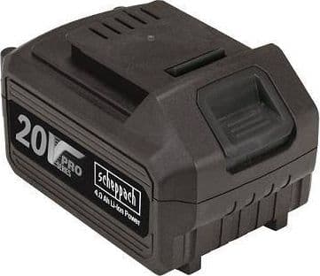 Scheppach BA4.0-20ProS, Batteri, Litium-Ion (Li-Ion), 4 Ah, 20 V, Svart, 1,5 h