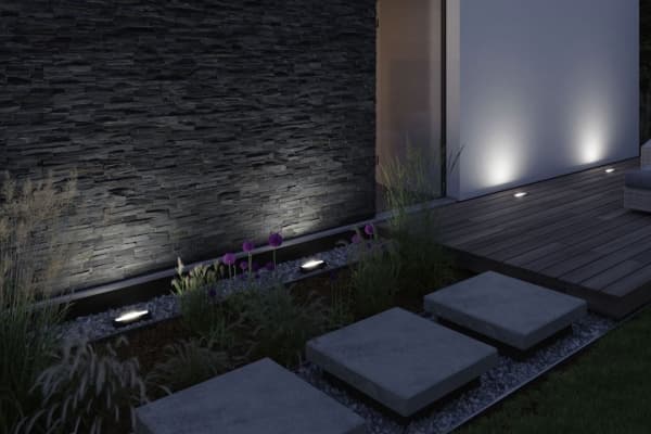 Paulmann ABL Wallwasher 94667 Valaistusjärjestelmä Plug&amp;Shine LED-lattiavalaisin LED (RGB) Lämmin valkoinen Antrasiitti