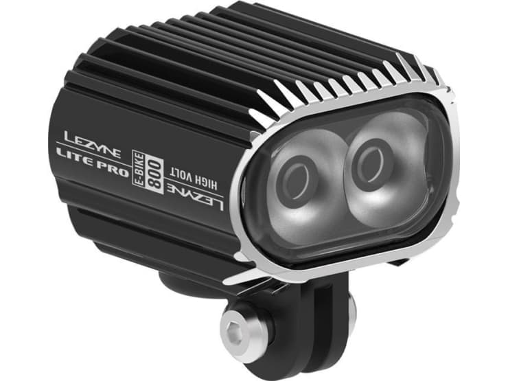 Lezyne Headlight Lezyne Ebike Lite Pro Drive 800 Switch High Volt 800 Lumens, Auto Day/night Sensor Pod Electric Drive, 130Cm Cable Black