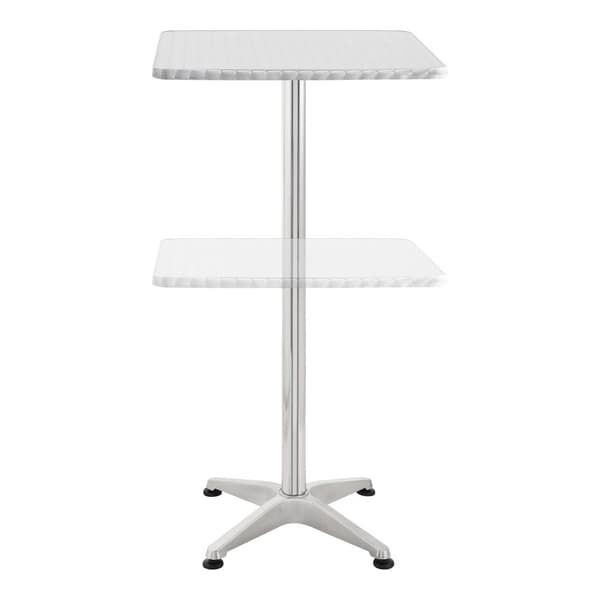 Barbord Järpen silver vikbar bordsskiva 75-115x60x60 cm [en.casa]