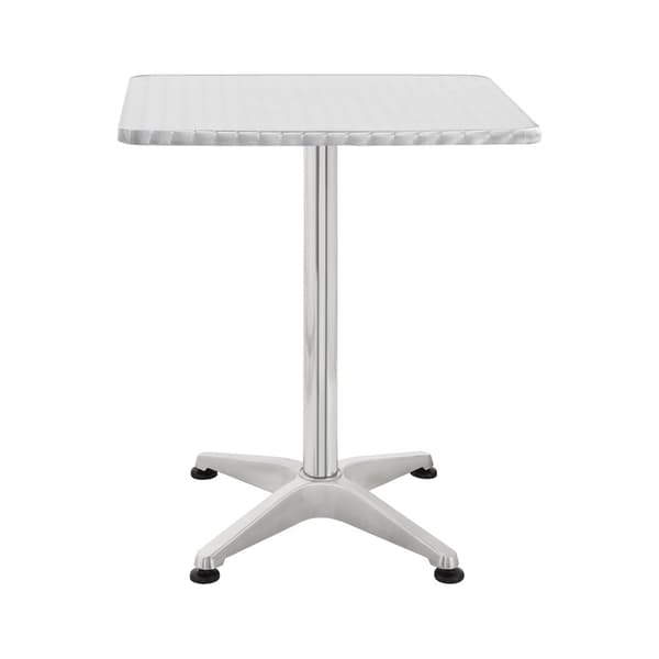 Barbord Järpen silver vikbar bordsskiva 75-115x60x60 cm [en.casa]