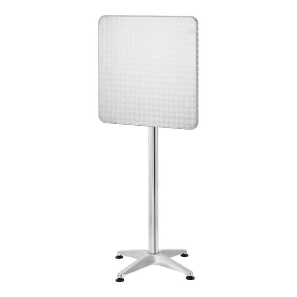 Barbord Järpen silver vikbar bordsskiva 75-115x60x60 cm [en.casa]