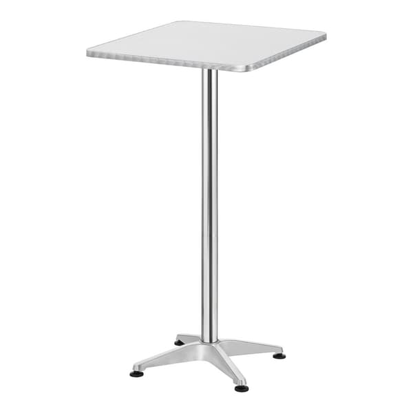 Barbord Järpen silver vikbar bordsskiva 75-115x60x60 cm [en.casa]