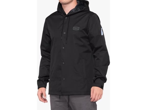 100% Men's Jacket 100% APACHE Hooded Snap Jacket size. L (NEW)
