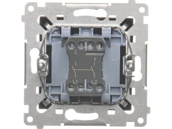 Contact-Simon Simon 54 Tvåpolig brytare (modul) 16AX 250V skruvplintar svart matt DW2A.01/49