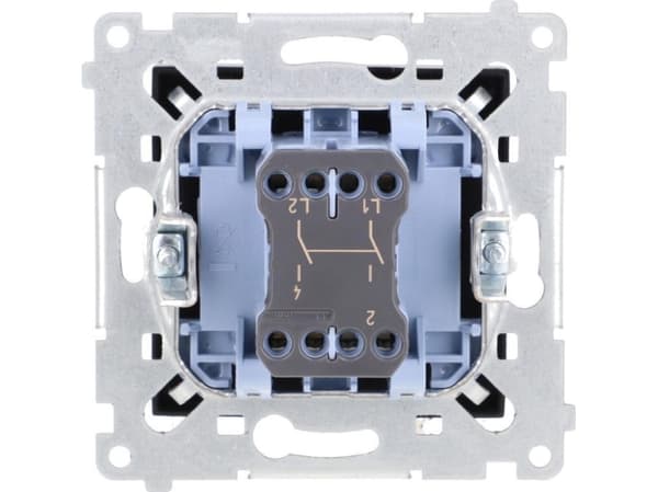 Contact-Simon Simon 54 Tvåpolig brytare (modul) 16AX 250V skruvplintar svart matt DW2A.01/49