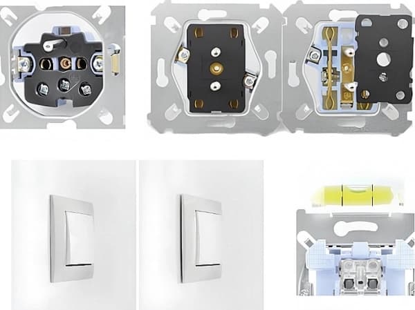 Kontakt-Simon Simon 54 Premium 4-facksram för gipsskivedosor IP20 / IP44 svart matt DRK4/49