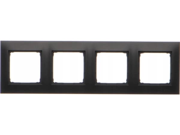 Kontakt-Simon Simon 54 Premium 4-facksram för gipsskivedosor IP20 / IP44 svart matt DRK4/49