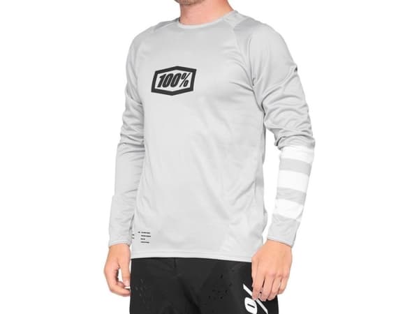 100% Junior T-skjorte 100% R-CORE Youth Jersey langermet vapor white størrelse. XL (NY 2021)