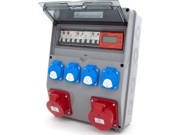 ELS Elektrotechnika Rakennuskytkinlaite 32A/5 + 16A/5 + 4*GS 230V + suojaus + MID-sertifioitu mittari, 12NO42C11C11CL