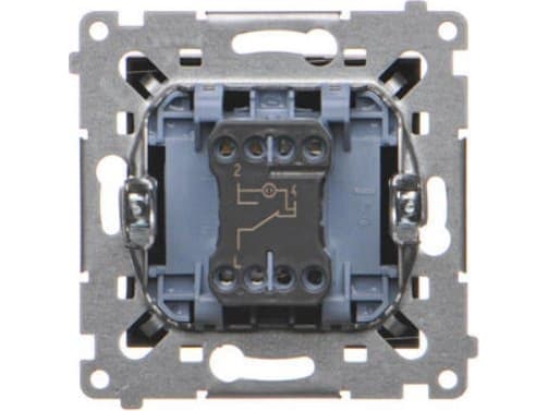 Kontakt-Simon Simon 54 Trapphusströmbrytare med LED-belysning (modul) 16AX 250V skruvplintar svart matt DW6AL.01/49