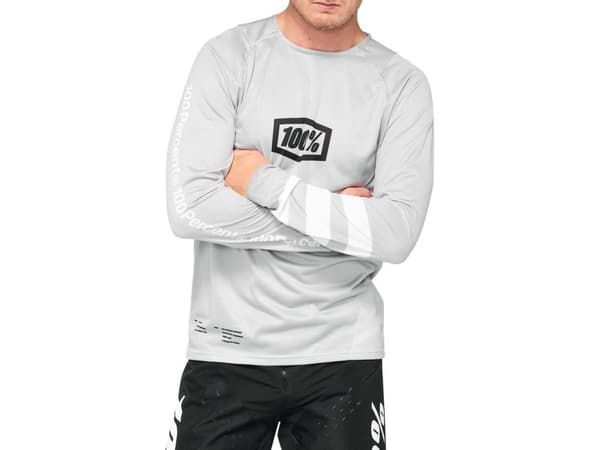 100% Koszulka juniorska 100% R-CORE Youth Jersey długi rękaw black white roz. L (NEW 2021)