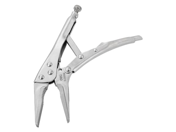 Deli Tools EDL20015B, Låsetang, Kull stål, Kromfarget