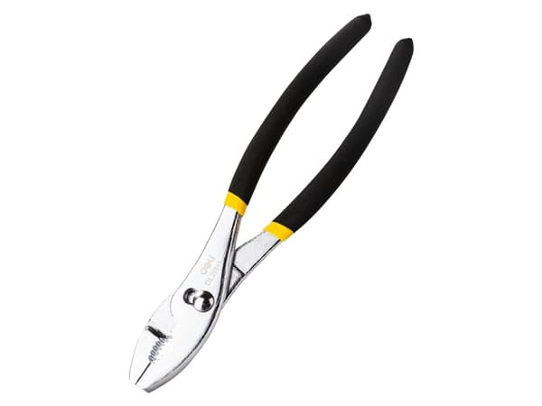 Deli Tools EDL25510, Slip-joint-tång, kolstål, svart, gul