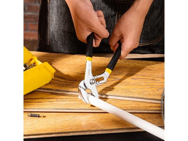 Deli Tools EDL2610, Sifontang, 5,5 cm, Kull stål, Sort, Gult