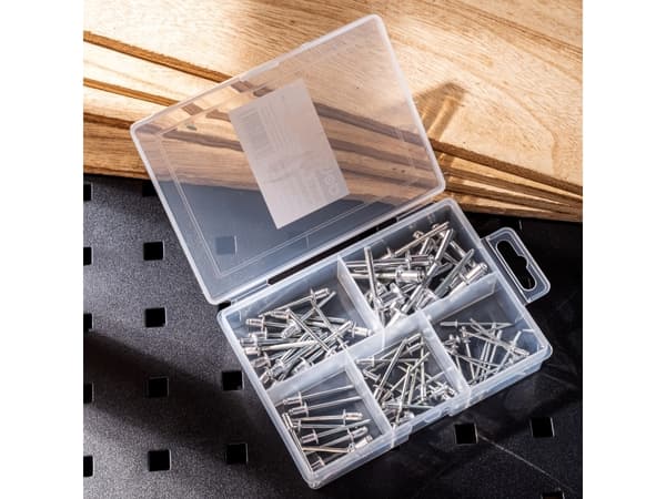 Deli Tools EDL236906, Blindnit, Stål, Silver, Låda, 75 styck, Kina