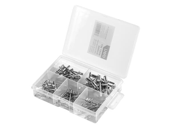 Deli Tools EDL236906, Blindnit, Stål, Silver, Låda, 75 styck, Kina