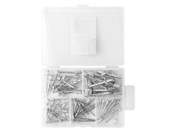 Deli Tools EDL236906, Blindnit, Stål, Silver, Låda, 75 styck, Kina