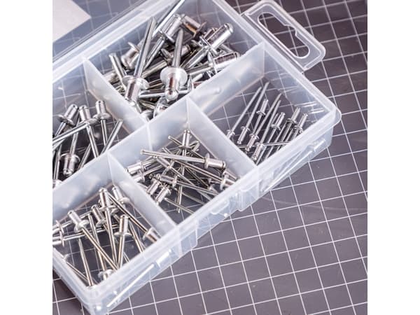 Deli Tools EDL236906, Blindnit, Stål, Silver, Låda, 75 styck, Kina