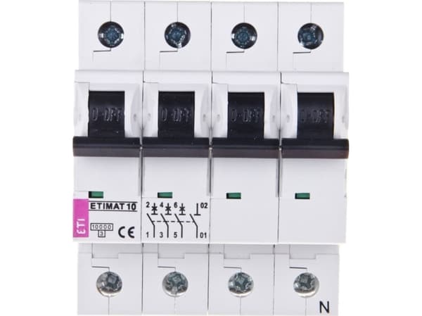 Eti-Polam 3P+N B 25A 10kA AC ylivirtakatkaisija ETIMAT10 002126718 002126718