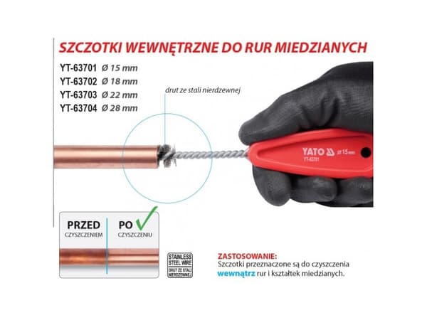 Yato YT-63703, Oransje, Polyvinylklorid (PVC), Rustfritt stål