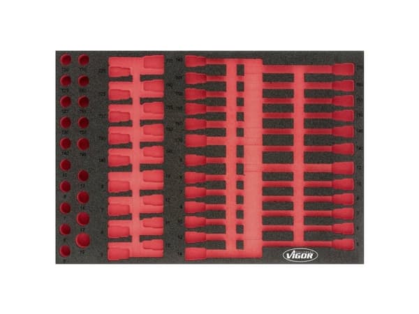 Vigor V4726, Set med avdelare, Svart, Röd, Skum, Vigor V4727